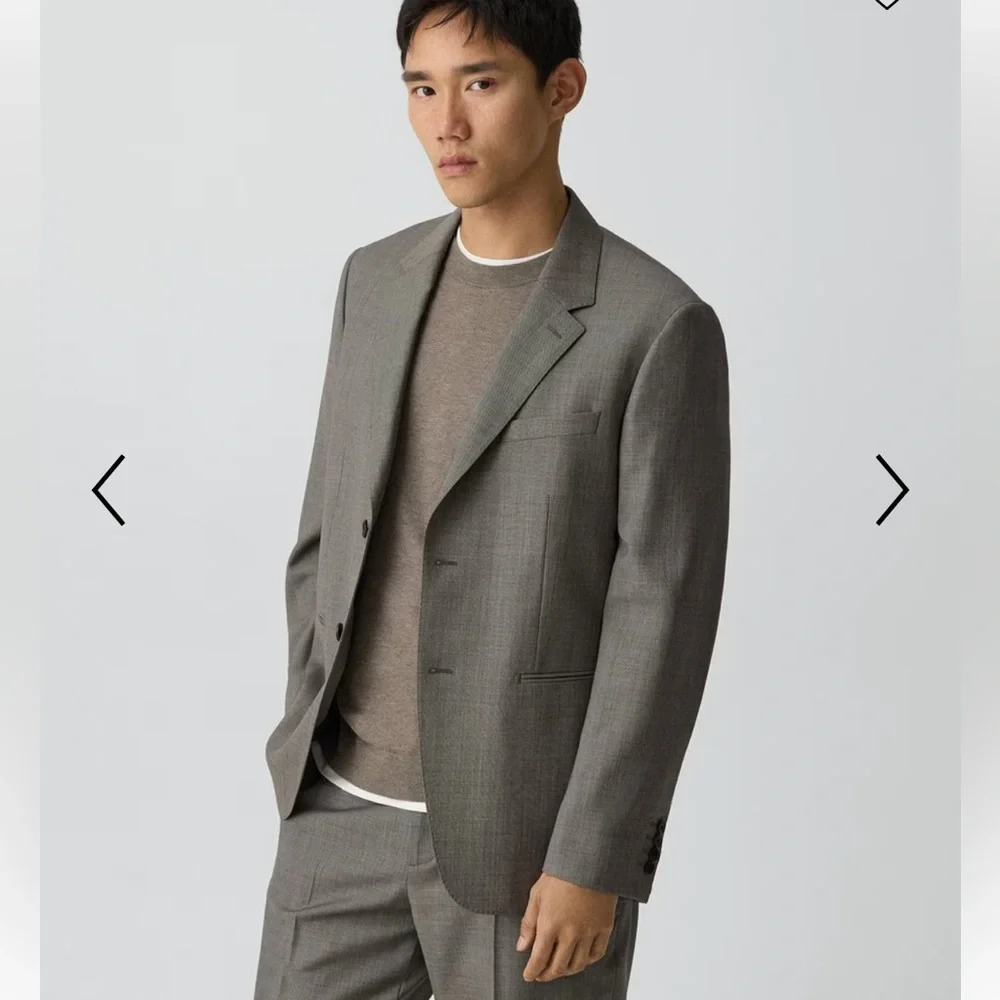 Theory Standard Checked Blazer In Wool - Picture 2 of 13